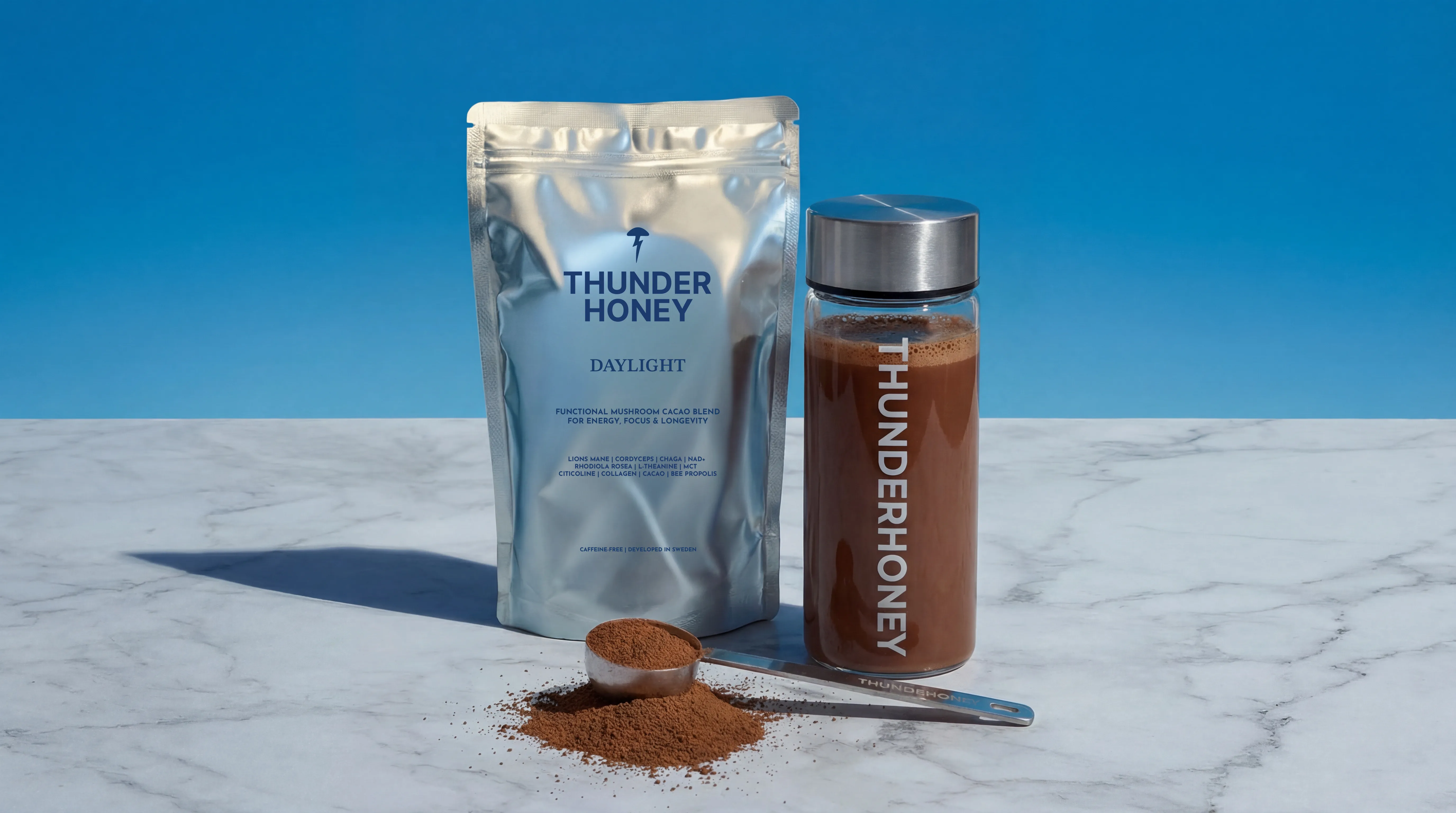 A measured scoop of the Daylight blend