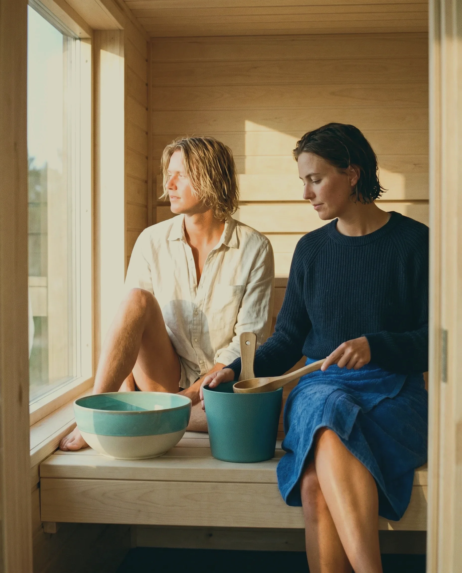 Nordic sauna, a ritual for downshifting stress