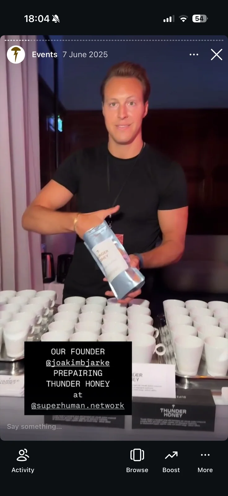 A Thunder Honey founder Instagram story
