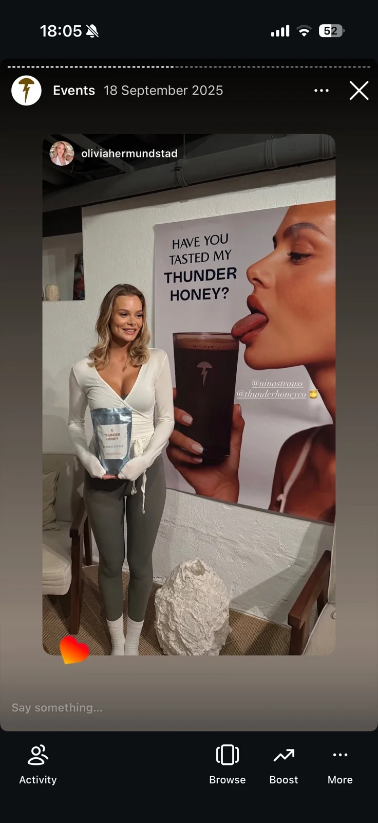 A Thunder Honey founder Instagram story